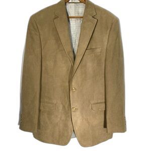 LAUREN RALPH LAUREN Sport Coat Two Button Notched Lapel Blazer Mens 42L Beige